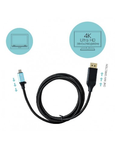 Cable adaptador i - tec usb - c a displayport - 4k - 60hz 1.5m compatible con thunderbolt 3