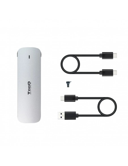 Carcasa disco duro tooq tqe - 2202s para ssd m.2 usb tipo c plata Carcasa disco duro tooq tqe - 2202s para ssd m.2 usb tipo c plata