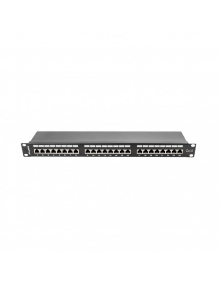 Patch panel lanberg 24 puertos 1u cat.6 sftp 19 pulgadas rack negro Patch panel lanberg 24 puertos 1u cat.6 sftp 19 pulgadas rack negro
