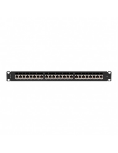 Patch panel lanberg 24 puertos 1u cat.7 ftp 19 pulgadas negro