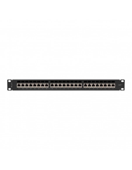Patch panel lanberg 24 puertos 1u cat.7 ftp 19 pulgadas negro