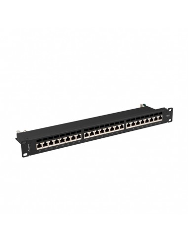 Patch panel lanberg 24 puertos 1u cat.7 ftp 19 pulgadas negro