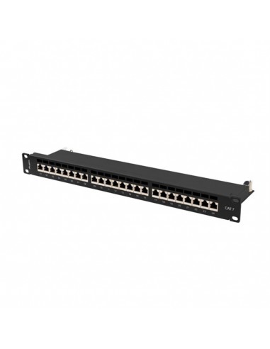 Patch panel lanberg 24 puertos 1u cat.7 ftp 19 pulgadas negro