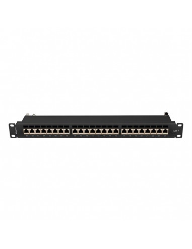 Patch panel lanberg 24 puertos 1u cat.7 ftp 19 pulgadas negro