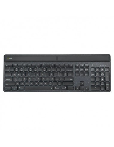 Teclado inalambrico targus akb868es ecosmart solar keyboard antimicrobiano bluetooth full size usb - c negro