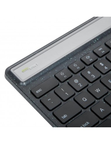 Teclado inalambrico targus akb868es ecosmart solar keyboard antimicrobiano bluetooth full size usb - c negro