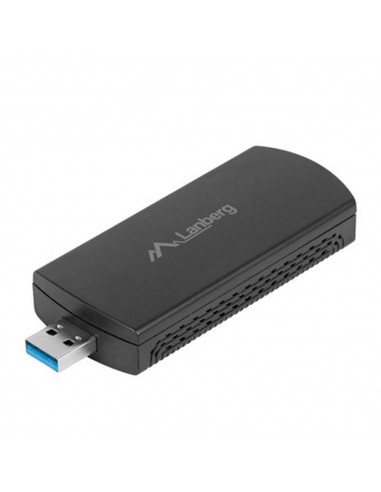 Adaptador red lanberg usb wifi ax3000 tri - banda 2x antenas internas