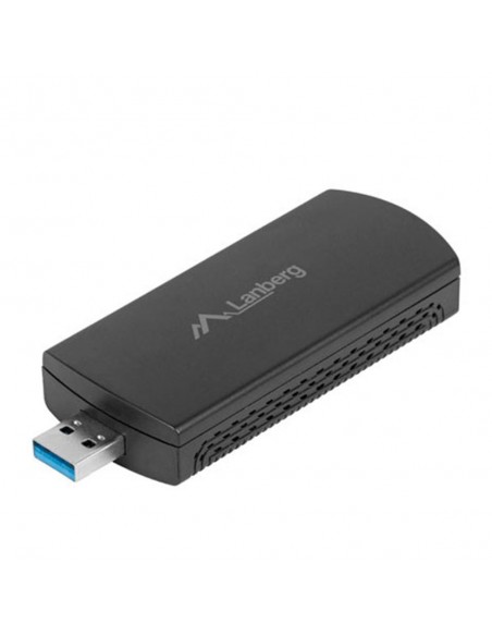 Adaptador red lanberg usb wifi ax3000 tri - banda 2x antenas internas