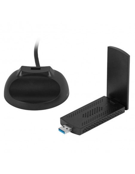Adaptador red lanberg usb wifi ax3000 tri - banda 2x antenas internas