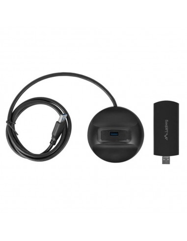 Adaptador red lanberg usb wifi ax3000 tri - banda 2x antenas internas