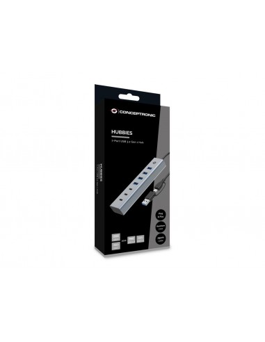 Hub usb 3.0 conceptronic hubbies20g 7 puertos usb - c a 3xusb - c 4xusb - a