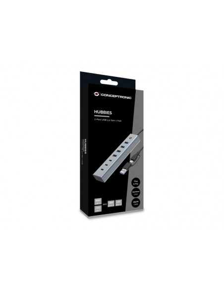Hub usb 3.0 conceptronic hubbies20g 7 puertos usb - c a 3xusb - c 4xusb - a Hub usb 3.0 conceptronic hubbies20g 7 puertos usb - c a 3xusb - c 4xusb - a