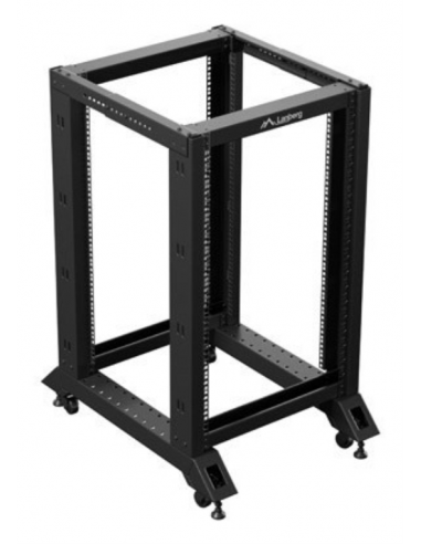 Armario lanberg abierto rack 19 pulgadas 18u - 600x800 negro