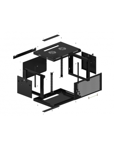 Armario lanberg 19 pulgadas 6u - 600x450 negro