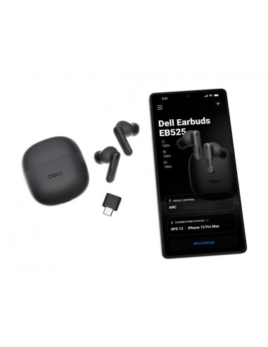 Auriculares dell pro plus earbuds inalambrico negro