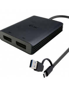 Adaptador usb tipo a - usb tipo c a displayport i - tec macho - hembra - negro
