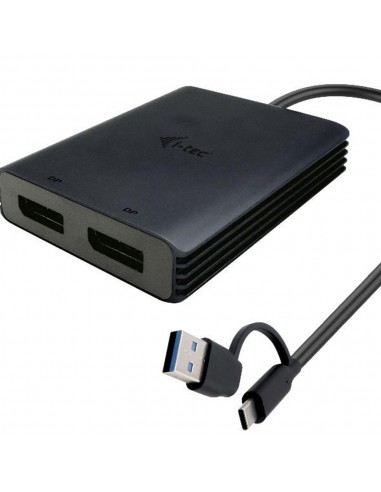 Adaptador usb tipo a - usb tipo c a displayport i - tec macho - hembra - negro