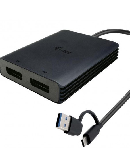 Adaptador usb tipo a - usb tipo c a displayport i - tec macho - hembra - negro