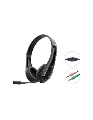 Auriculares conceptronic polona06b3t jack 3.5mm 1.8m negro