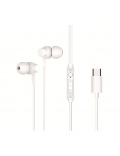 Auricular intrauditivo usb - c conceptronic brendan03w 1.2m microfono blanco