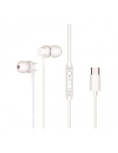 Auricular intrauditivo usb - c conceptronic brendan03w 1.2m microfono blanco