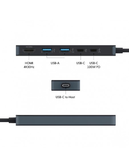 Hub targus usb tipo c 5 en 1 Hub targus usb tipo c 5 en 1