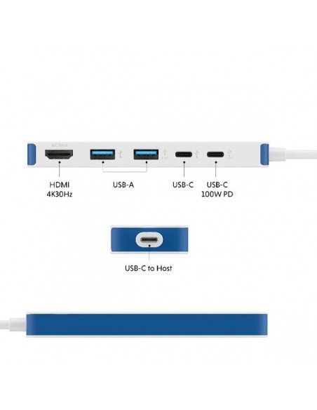 Hub targus usb tipo c 5 en 1
