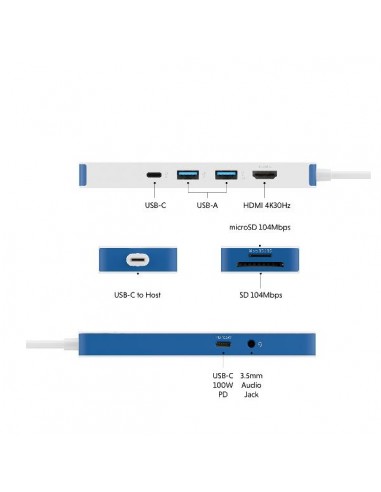 Hub targus usb tipo c 8 en 1