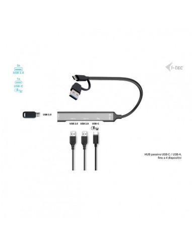 Hub i - tec usb tipo c - usb tipo a 4 en 1
