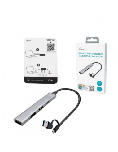 Hub i - tec usb tipo c - usb tipo a 4 en 1