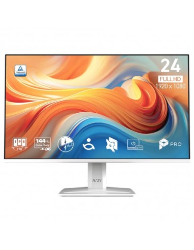 Monitor led 24 pulgadas msi pro mp243w e14 ips - fhd - dp - hdmi - 144hz - 1ms - vesa 100x100