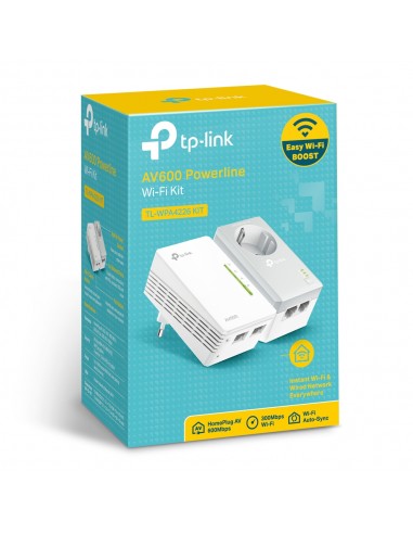 Kit de adaptadores powerline wifi tp - link tl - wpa4226 kit av600