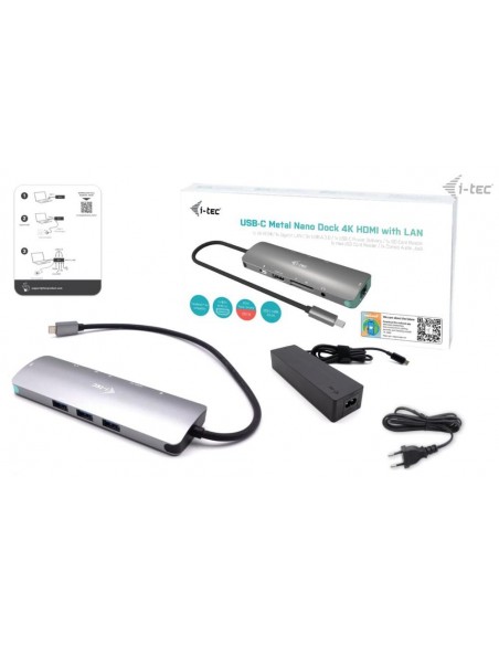Docking station i - tec usb tipo c 9 en 1 + cargador 100w Docking station i - tec usb tipo c 9 en 1 + cargador 100w