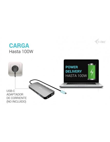 Docking station i - tec usb tipo c 10 en 1 + cargador universal 100w Docking station i - tec usb tipo c 10 en 1 + cargador universal 100w