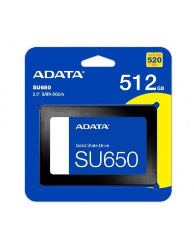 Disco duro interno solido ssd adata ultimate su650 512gb 2.5 pulgadas sata3
