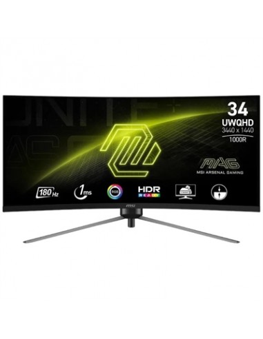 Monitor curvo gaming msi mag345cqrf e20 34 pulgadas uwqhd 200hz