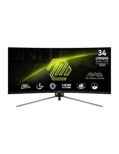 Monitor curvo gaming msi mag345cqrf e20 34 pulgadas uwqhd 200hz