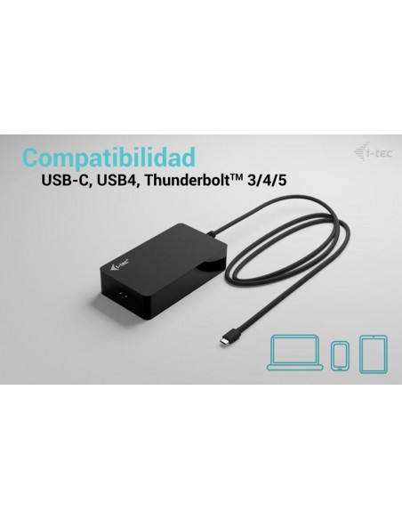 Cargador universal i - tec charger - c140w 140w usb tipo c negro
