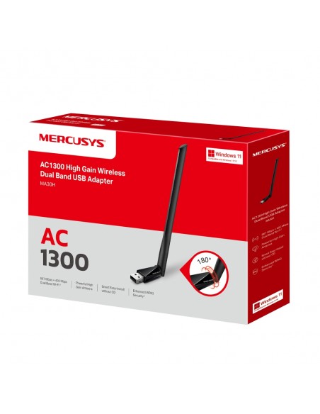Adaptador wifi usb tipo a mercusys ma30h ac1300