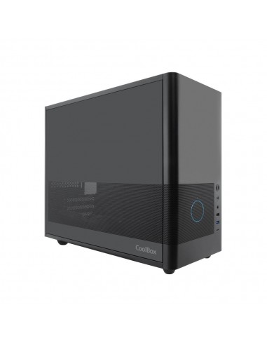 Caja ordenador coolbox mp2 frontal rejilla matx negro usb 3.2