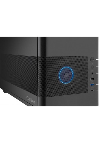 Caja ordenador coolbox mp2 frontal rejilla matx negro usb 3.2