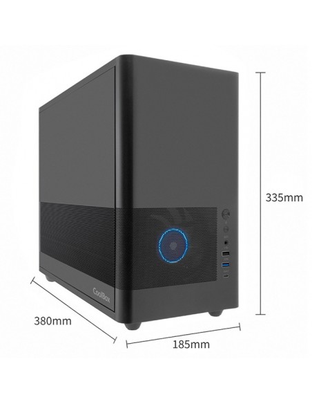 Caja ordenador coolbox mp2 frontal rejilla matx negro usb 3.2 Caja ordenador coolbox mp2 frontal rejilla matx negro usb 3.2