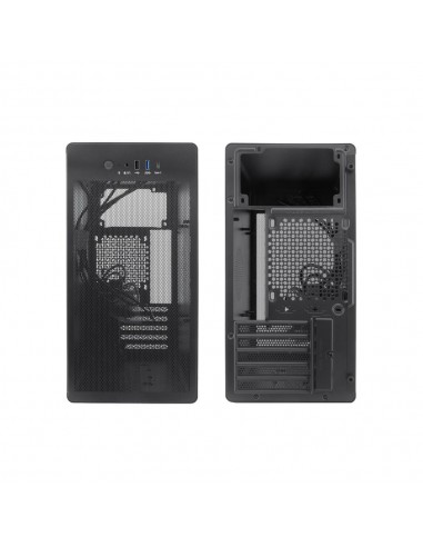 Caja ordenador coolbox m100 matx frontal rejilla negro usb 3.2