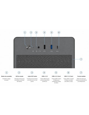 Caja ordenador coolbox m100 matx frontal rejilla negro usb 3.2
