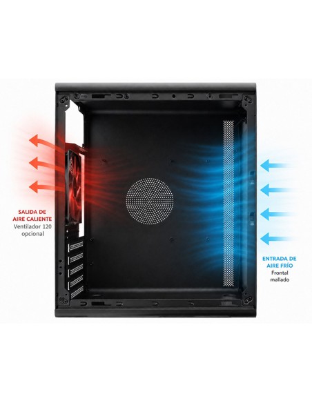 Caja ordenador coolbox m100 matx frontal rejilla negro usb 3.2