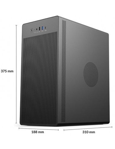 Caja ordenador coolbox m100 matx frontal rejilla negro usb 3.2