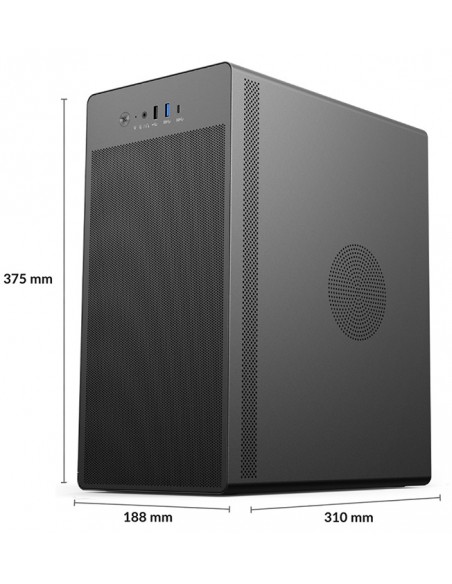 Caja ordenador coolbox m100 matx frontal rejilla negro usb 3.2