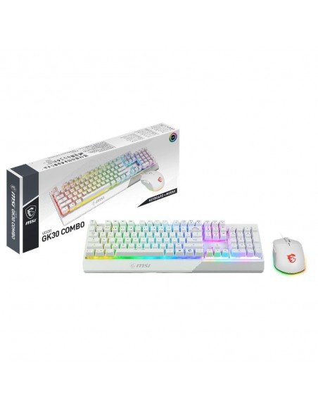 Teclado + raton gaming msi vigor ck30 blanco