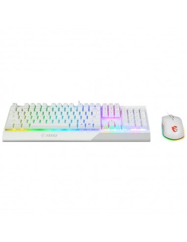 Teclado + raton gaming msi vigor ck30 blanco