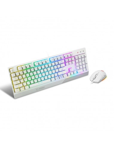 Teclado + raton gaming msi vigor ck30 blanco